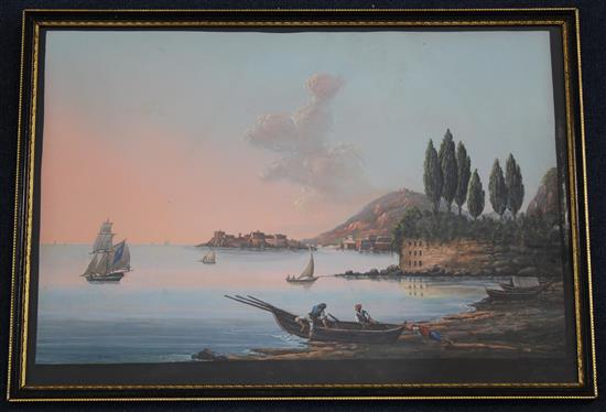 C H Glass, Napoly Pozzuoli da Monte Nuovo and Gaetd, 11.5 x 16.5in.